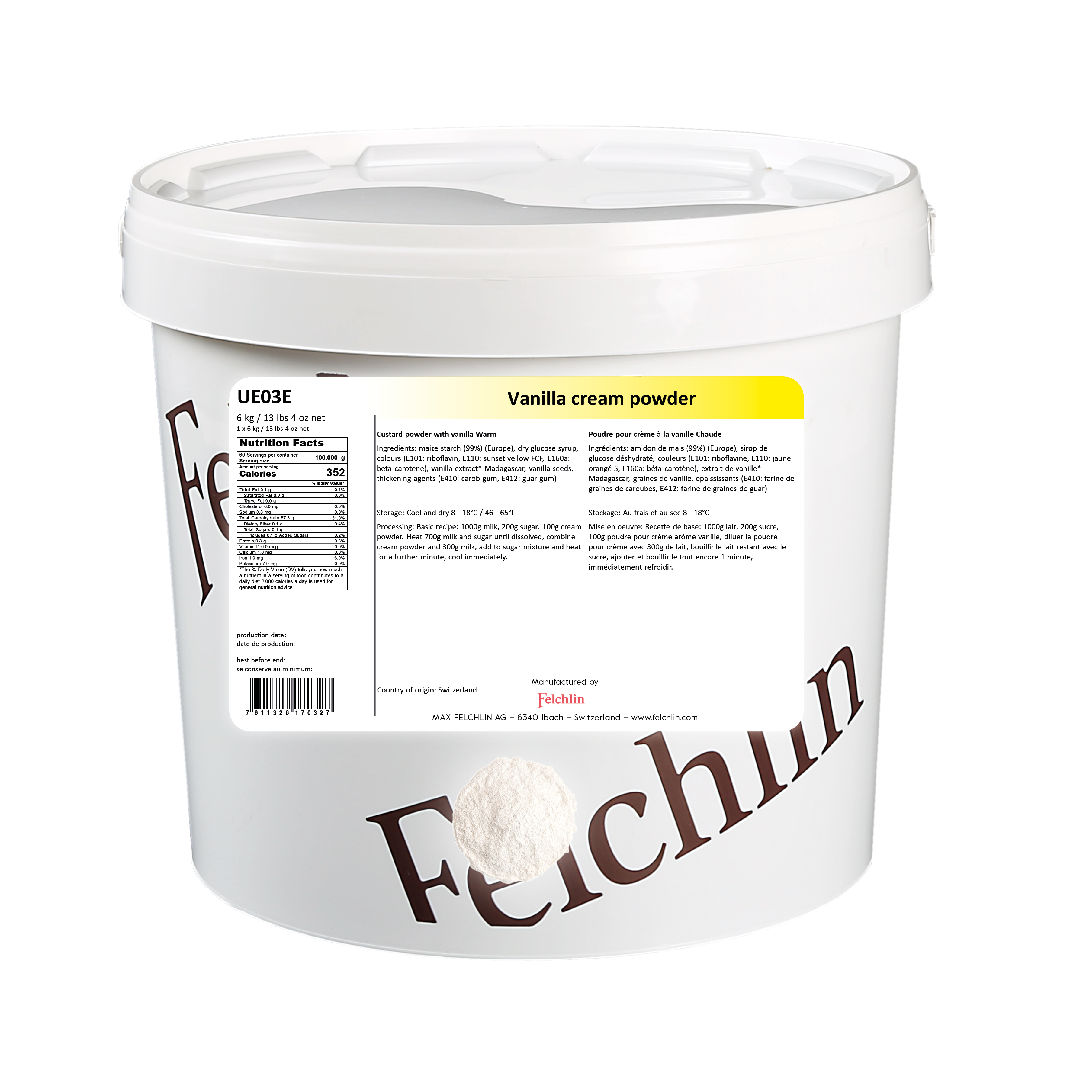 Vanilla cream powder