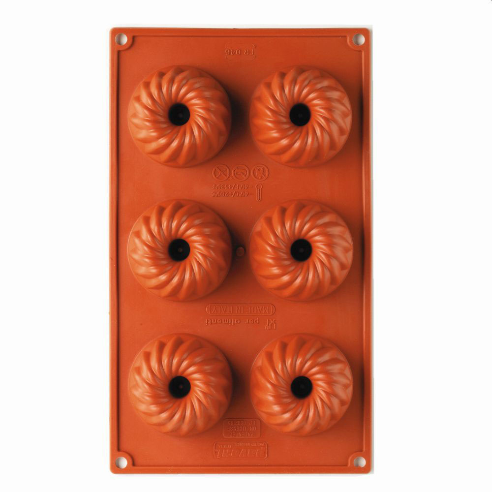 Silicone mould Gugelhöpfli, 6 pcs